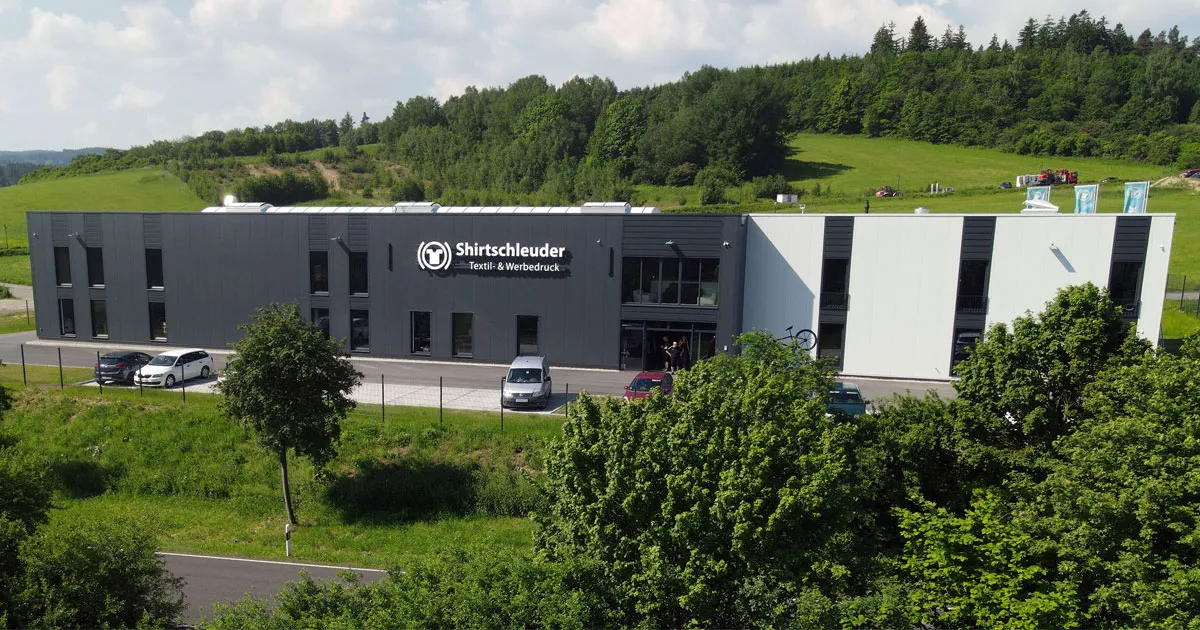 Shirtschleuder Produktionshalle in Ilmenau, Thüringen